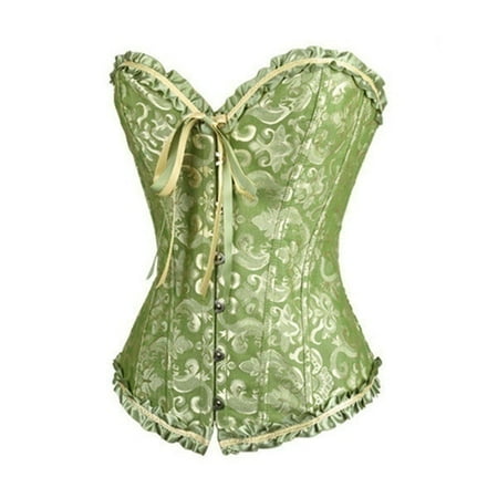 

Women Court Sexy Push Up Shapewear Overbust Corset Bustier with G-string