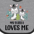 thumbnail image 4 of Inktastic Zebra My Bubba Loves Me Boys or Girls Baby Bib, 4 of 4