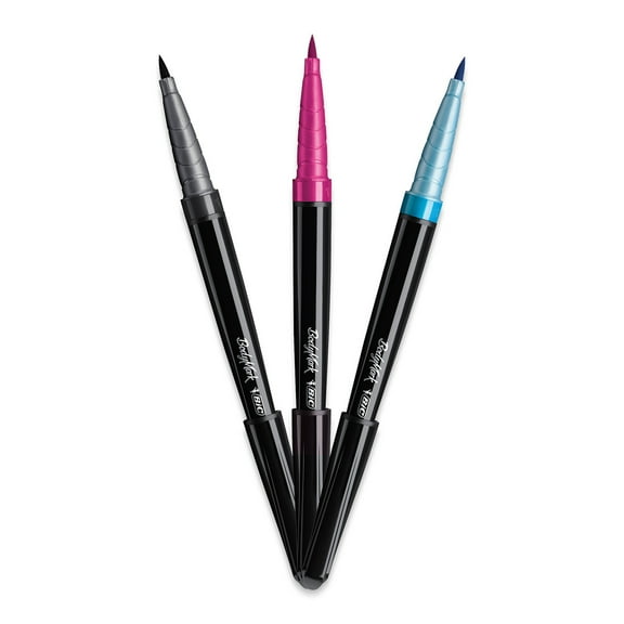 Bic BodyMark Watercolor Temporary Tattoo Brush Marker Set - Assorted Colors, Set of 3