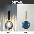 thumbnail image 5 of Kiven H-Type Track Lighting, 1-Light Modern Halo Track Pendant Light with Glass Shade & E12 Socket, Track Light Pedant Adjustable Length for Bedroom Kitchen Island, 5 of 7