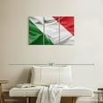 thumbnail image 2 of Elephant Stock Creased Italian Flag Wall Art - Horizontal Multi Panel Canvas - Living Room Wall Decor - Flags Multi Panel - Green And Red Decor - 33" x 20", 2 of 8