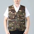 thumbnail image 2 of HOOMEUMY Mens Pockets Cargo Vest Fashion 2025 Trendy Camouflage Coat V-Neck Design Lightweight Breathable Quick Dry Mesh Fishing Vest Casual Workout Sleeveless Clothes Multi-color XL, 2 of 3