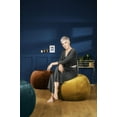 thumbnail image 3 of Pouf Plump en velours masala moelleux – Pouf rond surdimensionné avec revêtement en velours ultra-doux et rembourrage en billes de polystyrène pour salon, chambre ou bureau, 3 of 6