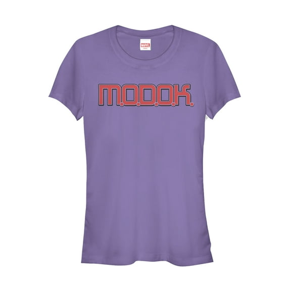 Junior's Marvel MODOK Villain Logo  Graphic Tee Purple Small
