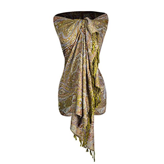 Peach Couture Châle Jacquard Cachemire Réversible Ravissant pour Femme Pashmina