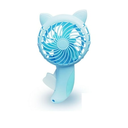 

New Cat Ears Mini Environment Protection Hand-Held Hand-Cranked Fan Cartoon Hand-Pressed