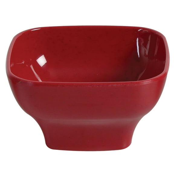 Excellante Passion Red Melamine Dinnerware Collection 4.75 x 4.75 Inch Round Square Bowl, 2.5 Inch Deep - 12 oz., Comes In Each