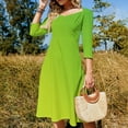 DNAGSB Lime Green to Chartreuse 1674 Women's 3/4 Sleeve High Waist