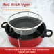 thumbnail image 3 of Advancent Olla para freír con tapa, freidora de patatas fritas de acero inoxidable, cesta de malla, ollas antiadherentes, sartén para patatas Kits de desorden para acampar 24 cm 0.5 mm, 3 of 6