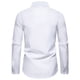 thumbnail image 4 of Blusa y camisa de manga larga con cuello vuelto para hombre, informal, con botones y retazos, de poliéster., 4 of 8