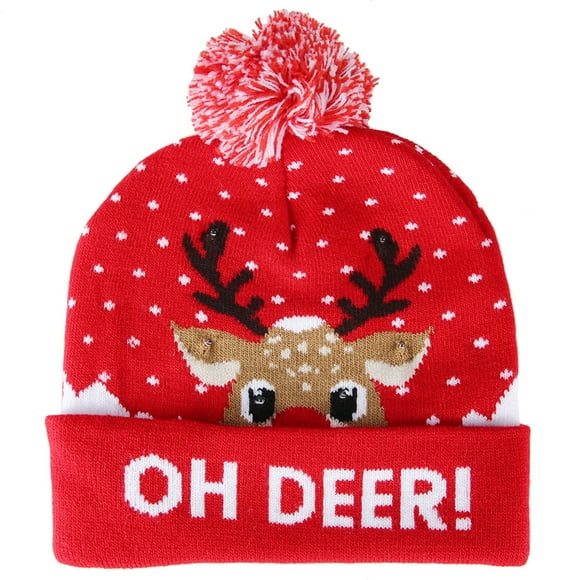 Gorro Navideño Iluminado Gorro Navideño Tejido Luminoso Suave Para Navidad Halloween ANGGREK Otros