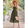 thumbnail image 3 of Vestido de verano para mujer GRACE KARIN, maxi verde oliva, talla L, 3 of 8
