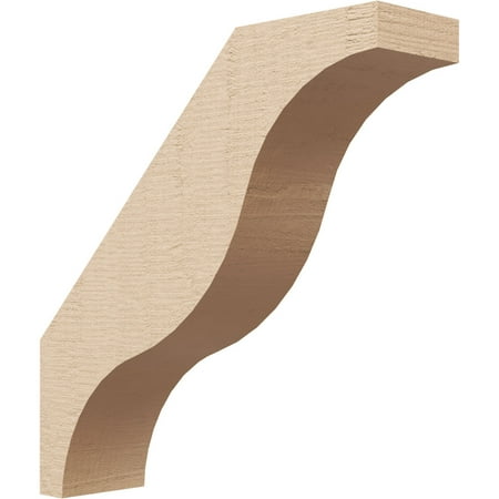 

Ekena Millwork 3 W x 12 D x 12 H Funston Rough Cedar Woodgrain TimberThane Knee Brace Primed