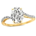 thumbnail image 2 of Star K� Big Stone Oval 10x8 Genuine White Topaz Bypass solitaire engagement promise ring, 2 of 9