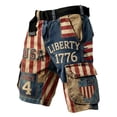 thumbnail image 3 of xfsWaSs Cargo Shorts for Men Independence Day Cargo Shorts Casual Summer Outdoor Activities Patriotic 4th Of July Short With Pockets Work Short Pants, 3 of 4
