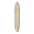 thumbnail image 4 of Creative Co-Op Coastal Decorative Surfboard Wall Décor for Living Room; Contemporary White Stripe Design Overlaid On Light Natural Wood, 4 of 8