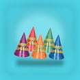 thumbnail image 2 of Beistle Club Pack of 144 Fun and Festive Assorted Color Balloon and Confetti Birthday Cone Hats 6.5", 2 of 6
