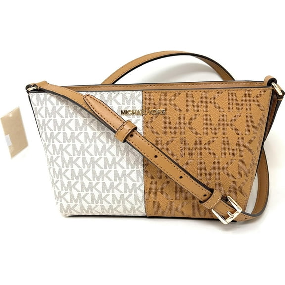 Michael Kors Jet Set - Small Two-Tone Logo Crossbody Bag