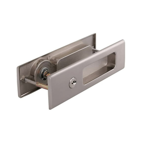 Flush Mount Sliding Door Lock Metal Mechanism Childproof Locking Tool For Interior Exterior Door Bathroom Balcony