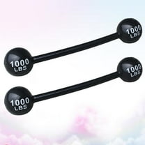 KONTONTY 2Pcs Inflatable Barbell Toy For Kids Intelligence Development Black 120x7.9x7.9in