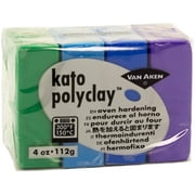 Kato Polyclay 2oz 4-Color Set-Cool-Green, Turquoise, Blue & Violet