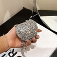 thumbnail image 7 of Jiibva Luxury Rhinestone Evening Party Bag Heart Shaped Diamond Embellished Purse Sparkling Single Shoulder Banquet Chain Bag Mini Wallet for Dinner and Wedding, 7 of 7
