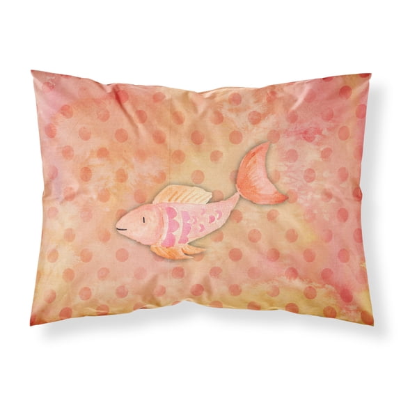 Orange Fish Watercolor Fabric Standard Pillowcase