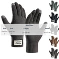 thumbnail image 3 of Jamicy Winter Touchscreen Gloves for Men Touch Screen Texting Soft Knit Outdoor Keep Warm Gloves Stretchy Gloves, 3 of 6