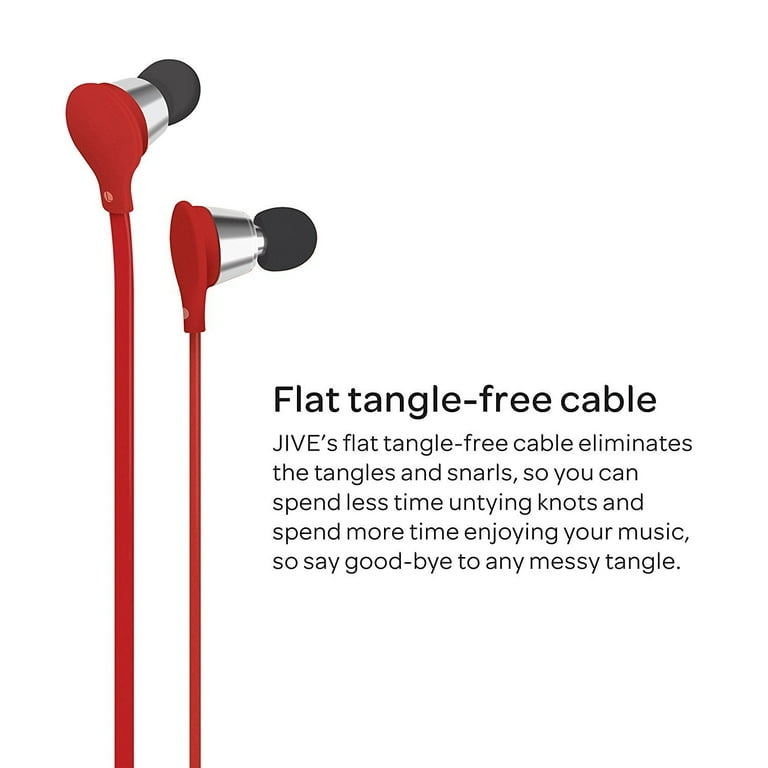 AT T EBM01 Red Jive Music Calls Stereo Headphones Walmart