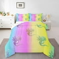 thumbnail image 1 of Erosebridal Colorful Axolotl Bedding Todder Comforter Set, Kawaii Rainbow Down Comforter, Wildlife Home Decor, Reversible 2 Pieces, 1 of 8