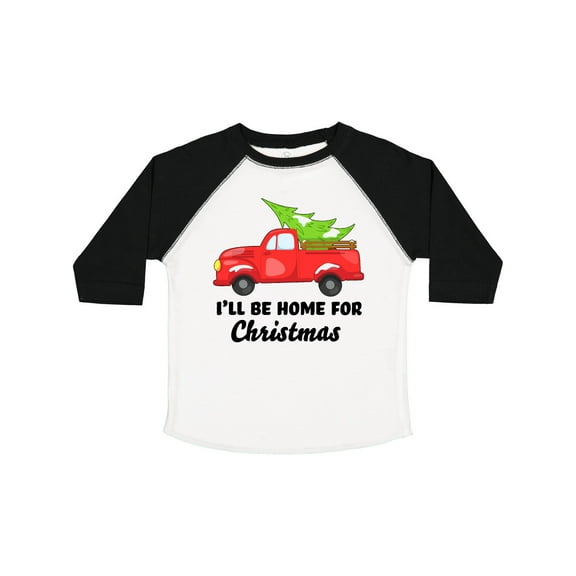 Inktastic I'll Be Home for Christmas Truck with Tree Boys or Girls Toddler T-Shirt