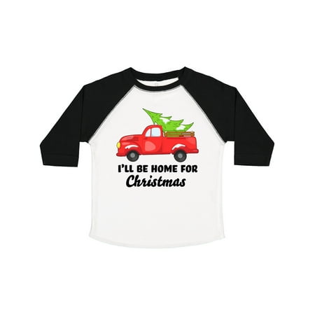 

Inktastic I ll Be Home for Christmas Truck with Tree Gift Toddler Boy or Toddler Girl T-Shirt