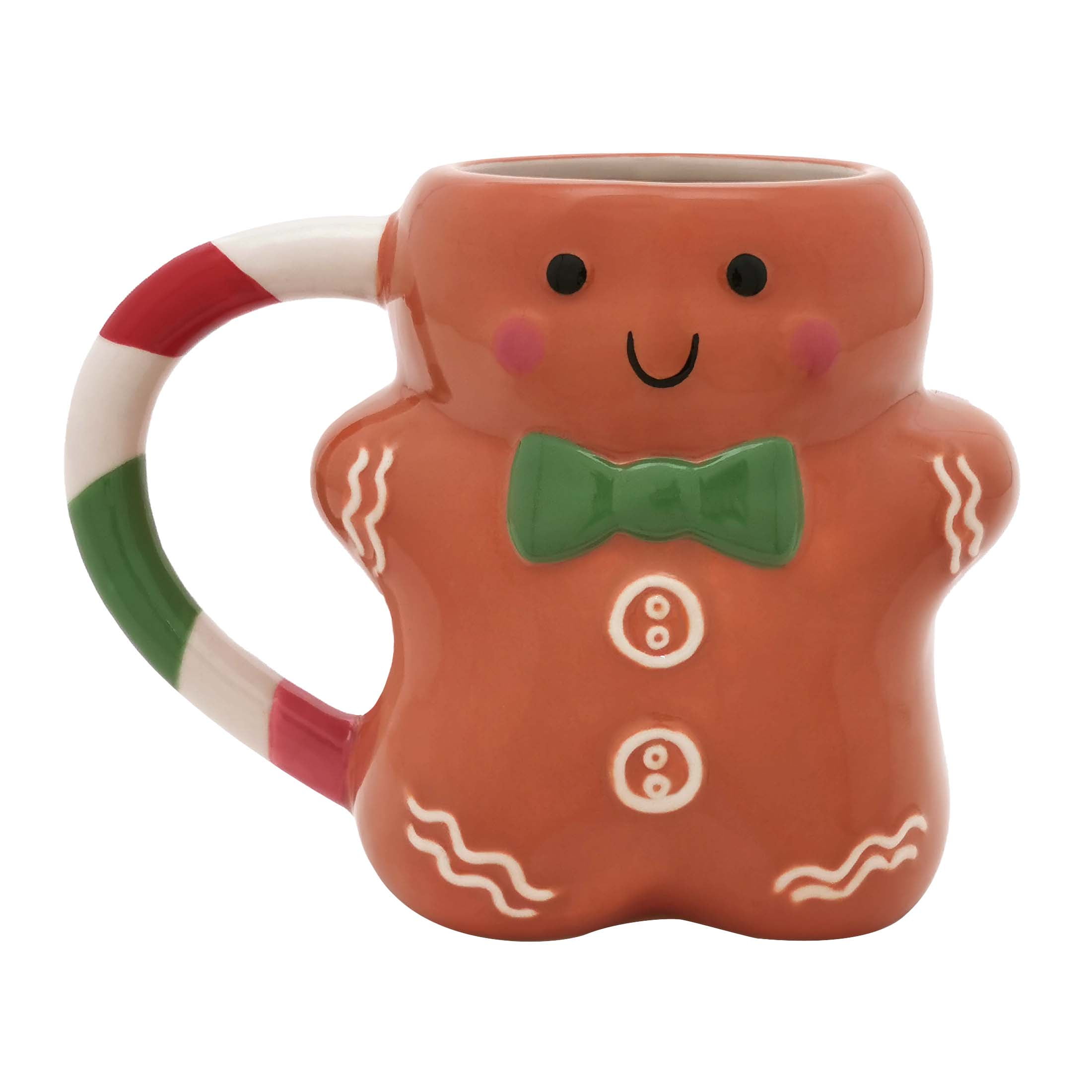 Holiday Time Gingerbread Man Mug, 12 fl oz, Stoneware Ceramic