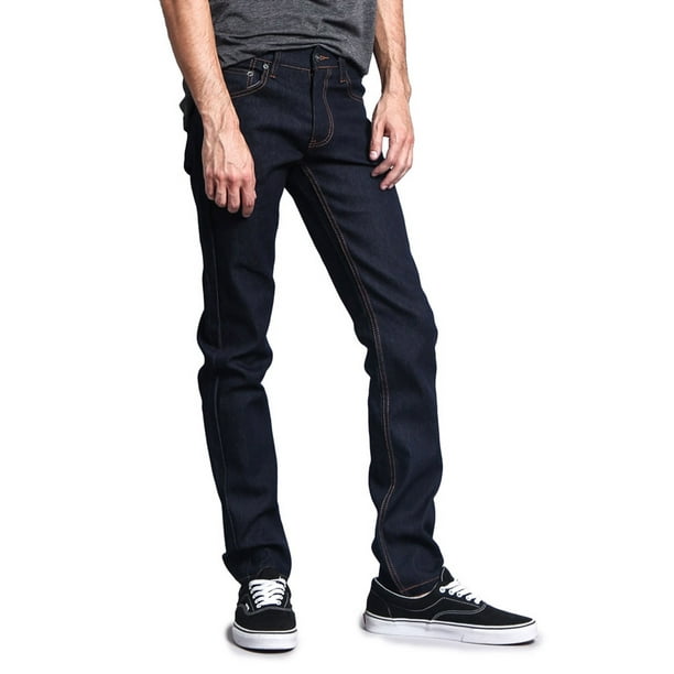 Victorious Men's Skinny Fit Unwashed Raw Denim Jeans DL938 - 40/30 Walmart.com
