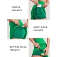 thumbnail image 3 of Weardear 18" High Waisted Skirts for Women Pleated Athletic Skorts with 4 Pockets Inner Drawstring Golf Skirts for Tennis Workout, 3 of 6