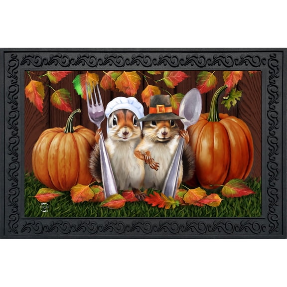 Briarwood Lane Thankful Chipmunks Doormat