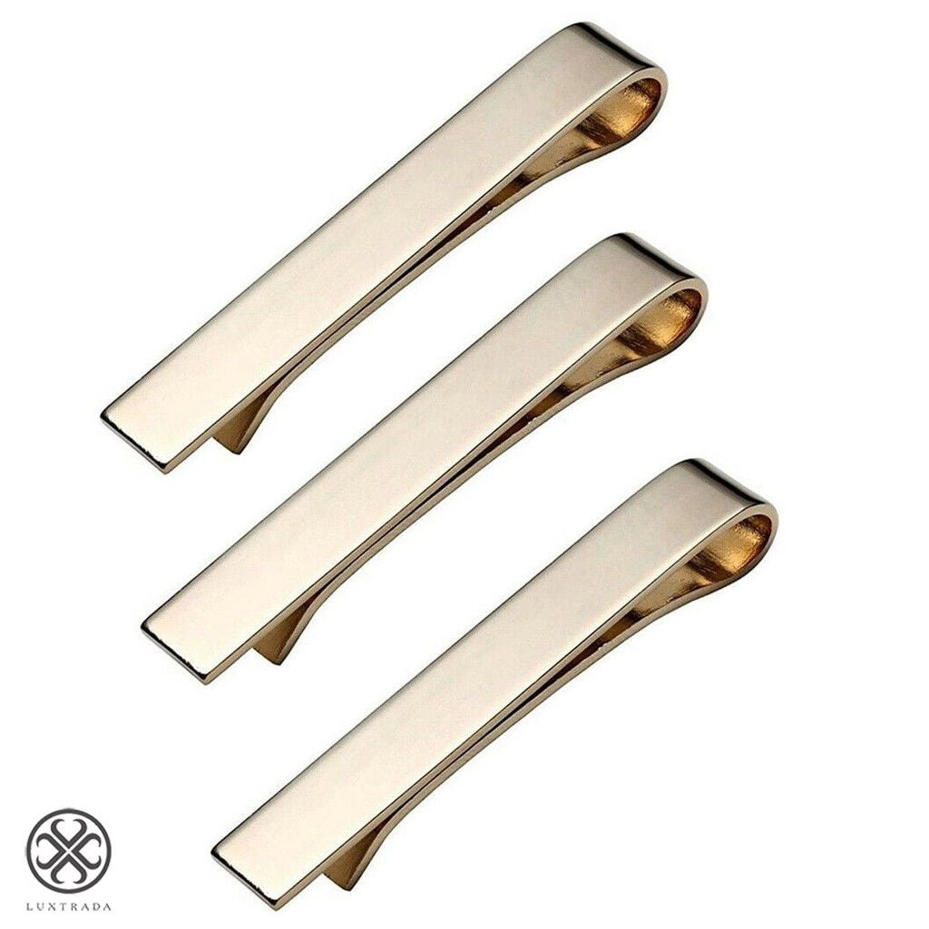 『GLAD CLIP GOLD』 Metal Gold Colored Snap Clip for All Hair Types - Pack of 6