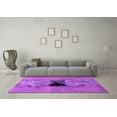 thumbnail image 3 of Ahgly Company Indoor Round Abstract Purple Modern Area Rugs, 3' Round, 3 of 4