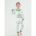 thumbnail image 5 of Elippeo Christmas Pajamas for Family Long Sleeve Tops + String Lights Print Pants Set Sleepwear, 5 of 10