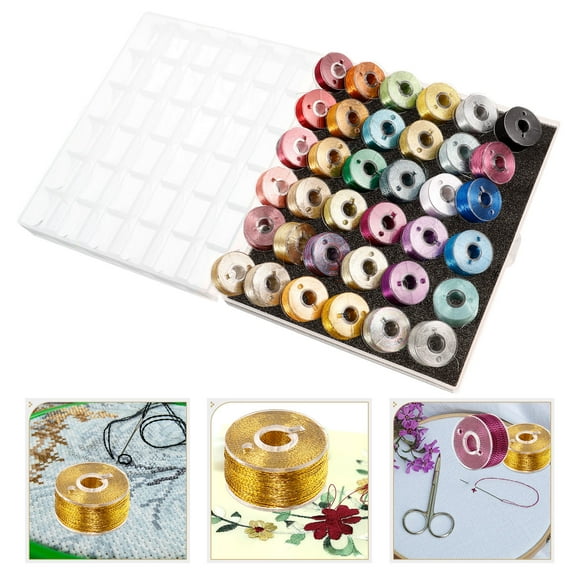 Homoyoyo Metallic Embroidery Floss Set for Cross , Sewing, Crafting, Needlework and Decorative Projects