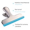 thumbnail image 7 of Luniquz 12 Pack Chip Bag Clips Covered with Silicone - Coded with 3 Different Colors Perfect for Food Bags - Air Tight Seal, Heavy Duty, 3 Inches Wide, 7 of 7