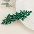 thumbnail image 4 of Austrian Crystal Hair Barrettes, Green Rhinestone Flower Hairpins Hair Clips, Sparkly Hairgrip Hair Headwear Accessories for Women Girls, 4 of 4