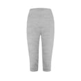 thumbnail image 6 of Womens Capri Leggings Workout Capri Pants Petite Summer Stretch Tummy Control Leggings Pull On Plus Size Athletic Gym Yoga Pants Trendy Light Gray S, 6 of 8