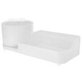thumbnail image 5 of White Plastic Makeup Organizer with Rotating Design for Desk Storage and Decor 1 Piece, 5 of 6