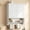 White, variant on 24" Medicine Cabinet with Carved Floral Doors, Wall Mounted Bathroom Cabinet with Towel Bar, Waterproof Molded Construction, Soft-Close Hinges Over the Toilet Storage (Midnight Blue)