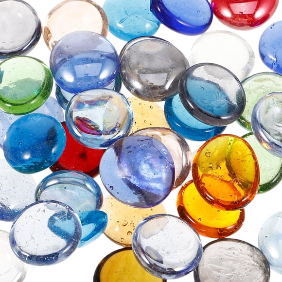 SKISUNO 1 Set Beads Glass Multi Colored for Water Features and Outdoor Use