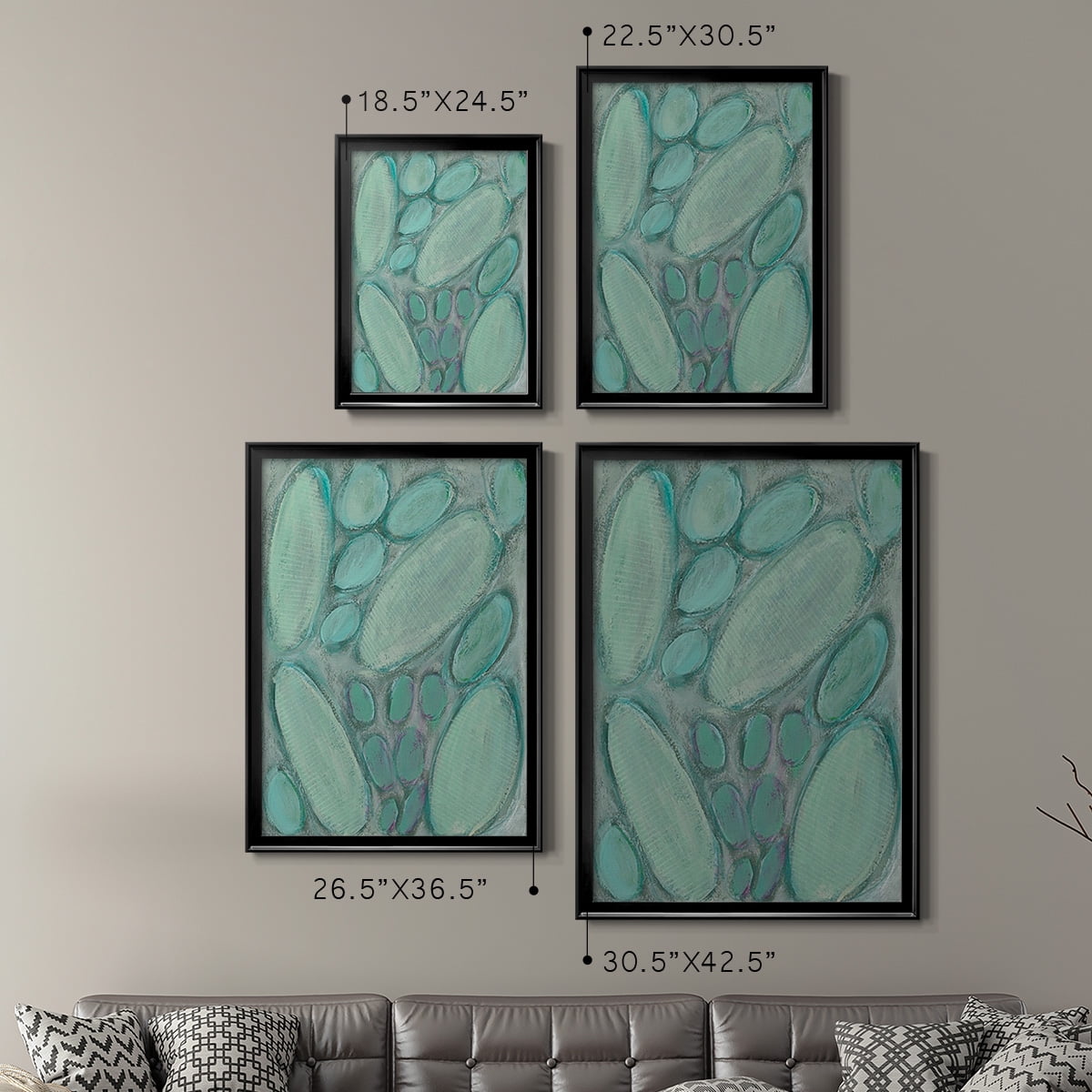 Blue Orbs I Premium Framed Print, in Gold, Black, or Silver - Ready to Hang