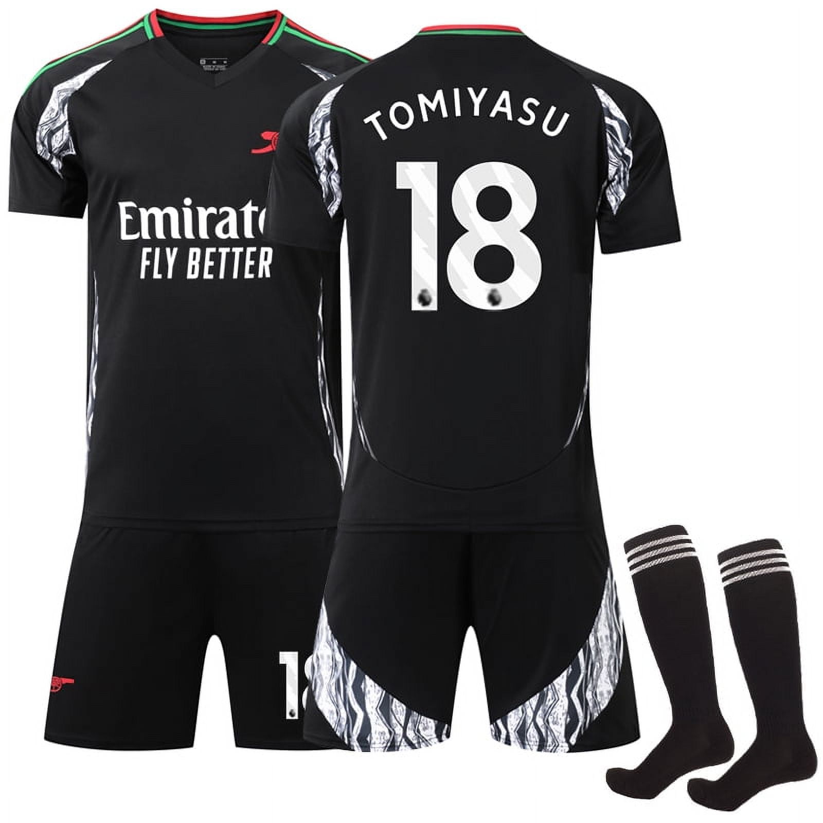 ウェア YASU Football Club S/S uniform #26 2025 Mens Kids HAVERTZ 29# TOMIYASU 18# QDEGAARD 8# Football