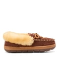thumbnail image 2 of Fireside by Dearfoams Women's Gladstone Genuine Shearling Moccasin with Stitching, 2 of 8