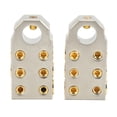 thumbnail image 3 of Positive Negative Clamp, High Toughness Audio Battery Connector 2PCS Retrofitting 6061 Aluminum Golden  For  Motorcycles For 1/0AWG 2/0AWG Welding Cable, 3 of 8
